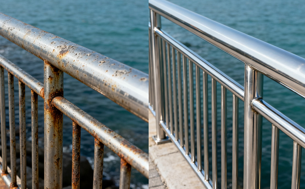 不銹鋼管戶外應(yīng)用對比